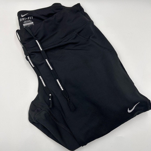 Nike Running Dri-Fit Black Running Pants Women’s Size Medium - Picture 4 of 6